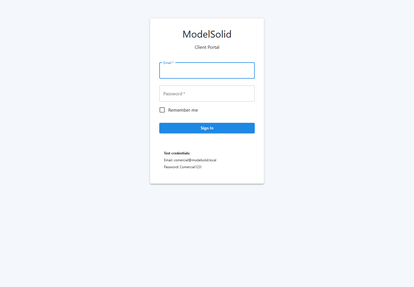 Portal sign-in screen.